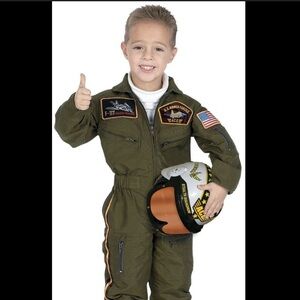 Kids Air Force Pilot Top Gun Fighter Pilot Jumpsuit